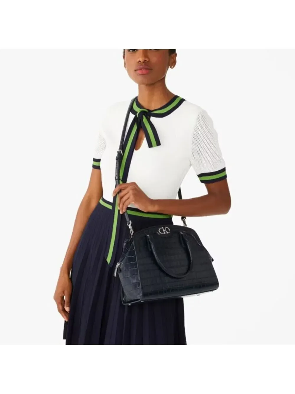 ♠️♠️ Kate Spade Kyla Croc Embossed Satchel NWT